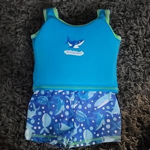 🦈Toddler Boys Size M/L One Piece Swim Trai